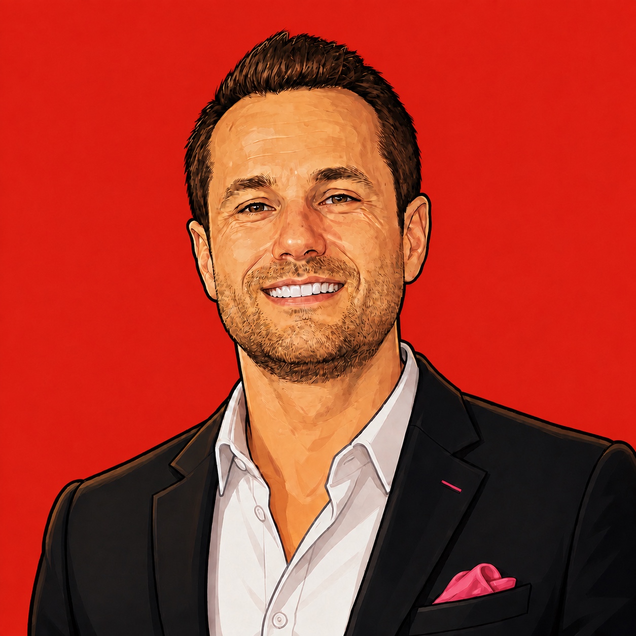 Illustrated portrait of Jeremy, from the dito project